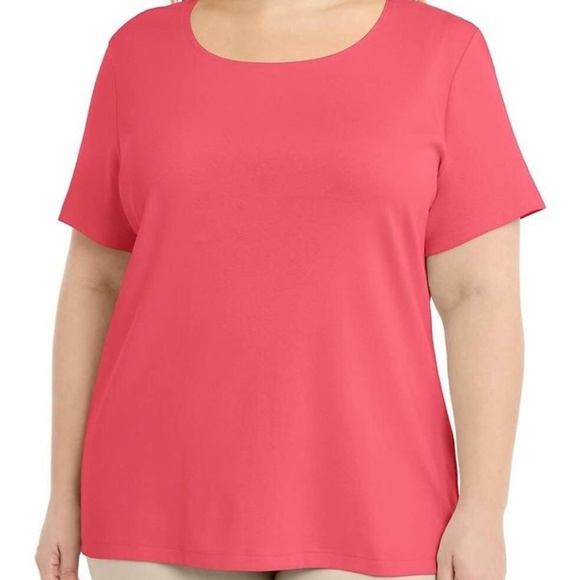 BRAND NEW women plus size karen Scott coral shirt / top size 1X - Picture 1 of 4